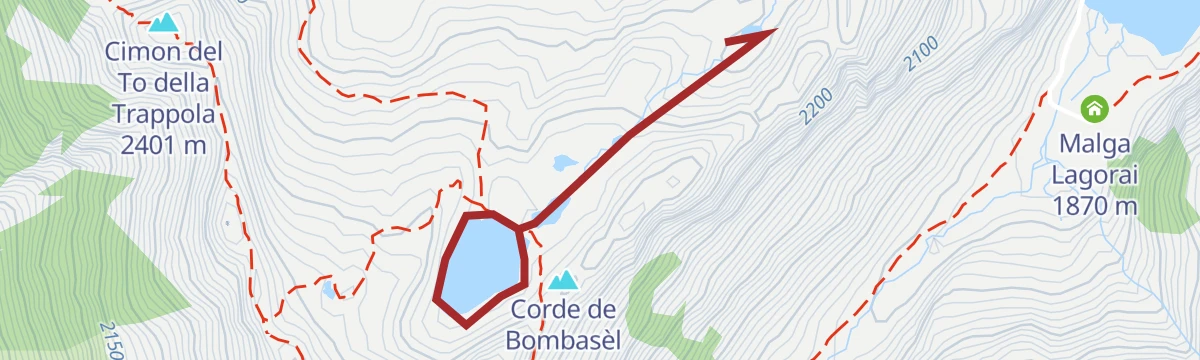 Route map: Lago Bombasel C8